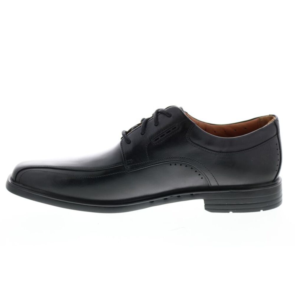 Clarks Mens Un Kenneth Bicycle Toe Oxford Black Shoes (NWT) - Picture 5 of 7